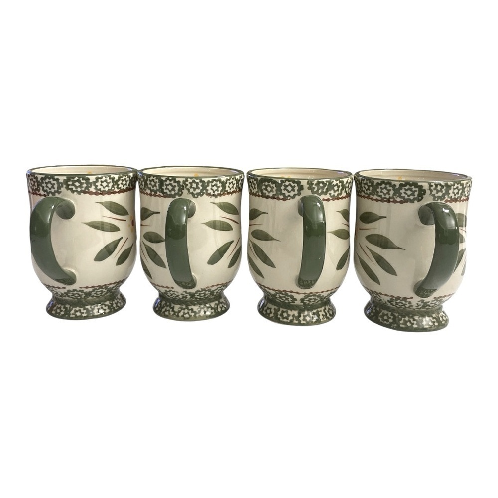 Temp-tations S/4 Pedestal Coffee Mugs FOUR Mug Set, 16 oz  (Old World Confetti) - Picture 4 of 14